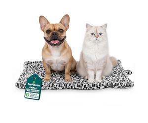 Furhaven Pet ThermaNAP Self-Warming Pad Cat Bed, Cuero sintético, Snow Leopard, Small