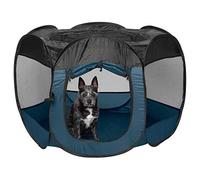 Furhaven Pop Up Playpen Pet Tent Playground - Sailor Blue, Small