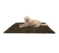 Furhaven Tapete para Puerta de Perro Altamente Absorbente de 60 x 48 Pulgadas para Patas fangosas, 100% Lavable, Entrada, Cocina y baño, Alfombra de felpilla Shammy - Barro (marrón