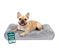 FurHaven Tumbona de Lujo Cama para Perros, Pelaje sintético, Gris, 51 x 76 x 13 cm (L x W x H)