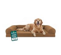 Furhaven XL Orthopedic Dog Bed Quilted Sofa-Style w/Removable Washable Cover - Toasted Brown, Jumbo (X-Large)
