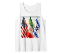 Furia épica, león rugiente, Libertad - América Israel Irán Paz Camiseta sin Mangas