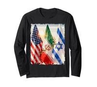 Furia épica, león rugiente, Libertad - América Israel Irán Paz Manga Larga