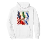 Furia épica, león rugiente, Libertad - América Israel Irán Paz Sudadera con Capucha
