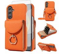 Furiet Funda para Samsung Galaxy S26 5G con protector de pantalla y ranuras para tarjetas, anillo magnético, a prueba de golpes, silicona suave, híbrida, defensor de dos capas para S 26 26S G5