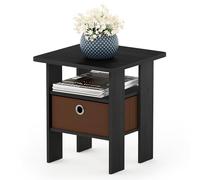 Furinno Andrey Mesa Auxiliar, Madera compuesta, Color marrón Medio, 39.37 x 39.37 x 44.45 cm