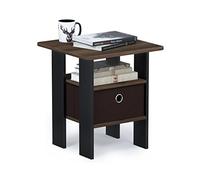 Furinno Andrey Mesa Auxiliar, Madera, Nuez/Marrón Oscuro, Talla única