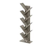 Furinno Arbre Librería en Forma de Árbol de 9 Niveles, Roble Francés | Estantería para decoración de habitaciones, 21,3 x 39,9 x 129,3 cm, para salón o dormitorio, oficina en casa