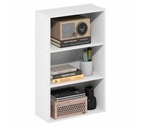 Furinno Basic Estantería De 3 Niveles, Organizador De Almacenamiento En Forma De Cubo con Estante Abierto, 18 X 43 X 66 Cm, para Sala De Estar, Dormitorio Y Oficina En Casa, Color Blanco