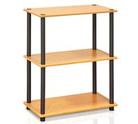 Furinno BESI Mesa Auxiliar Multiusos Industrial con Estructura De Metal, Color Blanco Mármol