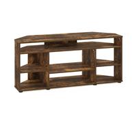 Furinno BESI Soporte para TV Montaje Sin Herramientas Estilo Industrial Consola para TV De hasta 46 Pulgadas para Sala De Estar Y Dormitorio Color Pino Ámbar