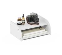 Furinno Classic Organizadores Y Accesorios De Escritorio Elevador De Monitor De 2 Niveles Organizador De Oficina Estantería para Libros Suministros Accesorios De Escritorio Blanco