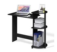 Furinno Compact Computer Desk, Madera, Americano/Negro, 39.62 x 99.06 x 85.34 cm