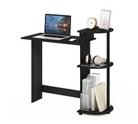 Furinno Compact Escritorio, Madera, Negro/Gris, Talla única