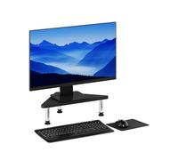 Furinno Corner Monitor Riser Stand, madera de ingeniería, americano/cromo, 49,8 (ancho) x 11,7 (alto) x 26,9 (profundidad) cm