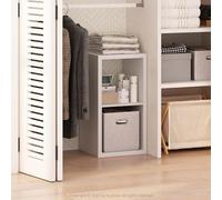 Furinno Cubic Organizador De 2 Cubos con Estantes Abiertos Y Estructura Extra Gruesa, para Dormitorio Y Sala De Estar, Blanco
