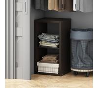 Furinno Cubic Organizador De 2 Cubos con Estantes Abiertos Y Estructura Extra Gruesa, para Dormitorio Y Sala De Estar, Roble Oscuro