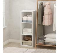 Furinno Cubic Organizador De 3 Cubos con Estantes Abiertos Y Estructura Extra Gruesa, para Dormitorio Y Sala De Estar, Blanco