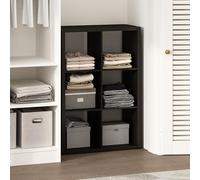 Furinno Cubic Organizador De 6 Cubos con Estantes Abiertos Y Estructura Extra Gruesa, para Dormitorio Y Sala De Estar, Roble Oscuro