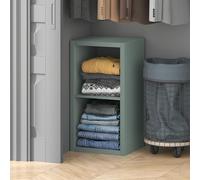 Furinno Cubic Organizadores de Armario, Organizador de 2 Cubos, estantes Abiertos, Estructura Extra Gruesa para Dormitorio y Sala de Estar, Color Verde Salvia.