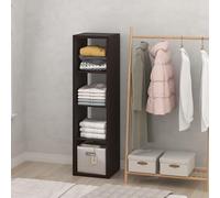 Furinno Cubic Organizadores de Armario, Organizador de 4 Cubos, estantes Abiertos, Estructura Extra Gruesa para Dormitorio y Sala de Estar, Roble Oscuro