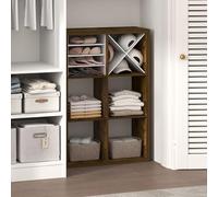 Furinno Cubic Organizadores de Armario, Organizador de 6 Cubos, estantes Abiertos, Estructura Extra Gruesa para Dormitorio y Sala de Estar, Color Pino ámbar