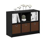 Furinno Cubic Organizadores y Almacenamiento para Clóset, Organizador de Clóset de 6 Cubos con Cajas, Almacenamiento de Clóset con Estantes Abiertos, Americano/Marrón Medio