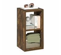 Furinno Cubicle Estantería De 2 Cubos con Marco Grueso, Reversible Horizontal Y Verticalmente con Parte Trasera Abierta, 14,6 X 15,9 X 30, para Salón, Dormitorio Y Oficina En Casa, Color Pino Ámbar