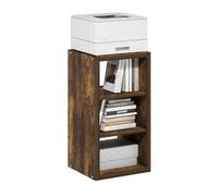 Furinno Cubicle Estantería De 3 Cubos con Marco Grueso, Reversible Horizontal Y Verticalmente con Parte Trasera Abierta, 14,6 X 15,9 X 44, para Salón, Dormitorio Y Oficina En Casa, Color Pino Ámbar