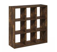 Furinno Cubicle Estantería De 9 Cubos con Marco Grueso, Reversible con Parte Trasera Abierta, 14,6 X 43,8 X 43,8 Cm, para Salón, Dormitorio Y Despacho, Color Pino Ámbar