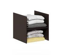Furinno Cubicle - Inserto De Cubo, Organizador De Cubos con Estante En H, Compatible con Cubos Extra Gruesos, Organización, Roble Oscuro (No Compatible con Estanterías Kallax De IKEA)