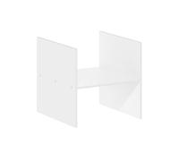 Furinno Cubicle - Inserto De Cubo, Organizador De Cubos con Estante En H, Compatible con Cubos Extra Gruesos, Organización, Blanco (No Compatible con Estanterías Kallax De IKEA)
