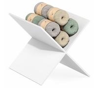 Furinno Cubicle Inserto para Cubo, Organizador de Cubos con repisa en X, Accesorio de 3 estantes, Compatible con Furinno Triple Thick Cubes y IKEA Kallax, para organización y Almacenamiento, Blanco