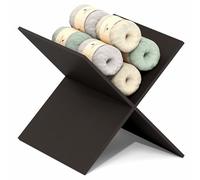 Furinno Cubicle Inserto para Cubo, Organizador de Cubos con repisa en X, Accesorio de 3 estantes, Compatible con Furinno Triple Thick Cubes y IKEA Kallax, Negro Roble Oscuro