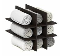 Furinno Cubicle Inserto para Cubo, Organizador de Cubos de 9 Compartimentos, Accesorio de repisa, Compatible con Furinno Triple Thick Cubes y IKEA Kallax, Negro Roble Oscuro