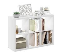 Furinno Cubicle - Organizador de Almacenamiento Decorativo con Parte Trasera Abierta, 6 Cubos, Color Blanco
