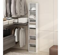 Furinno Cubicle Organizador De Armario De 6 Niveles con Estantes Abiertos, para Dormitorio Y Sala De Estar, Blanco