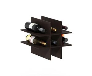 Furinno Cubicle - Organizador De Cubos con 9 Compartimentos, Compatible con Cubos Extra Gruesos, Organización, Roble Oscuro (No Compatible con Estanterías Kallax De IKEA)