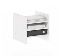 Furinno Cubicle - Organizador De Cubos De 3 Estantes, Compatible con Cubos Extra Gruesos, Organización, Blanco (No Compatible con Estanterías Kallax De IKEA)