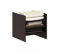 Furinno Cubicle - Organizador De Cubos De 3 Estantes, Compatible con Cubos Extra Gruesos, Organización, Roble Oscuro (No Compatible con Estanterías Kallax De IKEA)