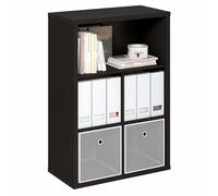 Furinno Cubicle Organizador Decorativo de Cubos con Respaldo Cerrado, 5 Cubos, Roble Oscuro