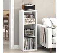 Furinno Cubicle Tocadiscos con Compartimento 4 Cubos 1,2" Estante Abierto para CD DVD BLU-Ray Juegos Sala de Estar Oficina Pino ámbar