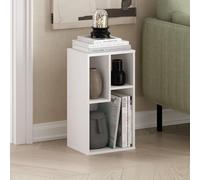 Furinno DALY - Estantería de 3 Cubos, estantería Blanca para Libros, Organizador de Almacenamiento con Compartimentos Irregulares, 9.4 x 11.7 x 21.3 Pulgadas, para Sala de Estar, Dormitorio, Oficina