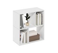 Furinno DALY Estantería De 4 Cubos con Compartimentos Irregulares, 11,7 X 23,6 X 24,7 Cm, para Salón, Dormitorio Y Oficina En Casa, Color Blanco