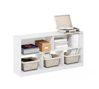 Furinno DALY Estantería De 5 Cubos, Organizador Horizontal De Almacenamiento, 10,9 X 47,2 X 23,6 Cm, para Sala De Estar, Dormitorio Y Oficina En Casa, Color Blanco