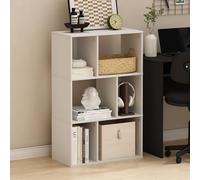 Furinno DALY - Estantería de 6 Cubos, estantería Blanca para Libros, Organizador de Almacenamiento con Compartimentos Irregulares, 11.7 x 23.6 x 36.8 Pulgadas, para Sala de Estar, Dormitorio, Oficina