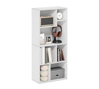 Furinno DALY Estantería De 7 Cubos con Compartimentos Irregulares, 24 X 48 X 107 Cm, para Salón, Dormitorio Y Oficina, Color Blanco