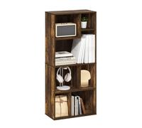 Furinno DALY Estantería De 7 Cubos, Organizador De Almacenamiento con Compartimentos Irregulares, 9.4 X 18.9 X 42.1, para Sala De Estar, Dormitorio Y Oficina En Casa, Color Pino Ámbar