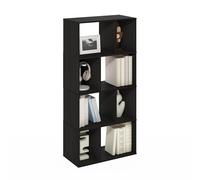 Furinno DALY Estantería De 8 Cubos, Organizador De Almacenamiento con Compartimentos Irregulares, 11,7 X 23,6 X 49, para Sala De Estar, Dormitorio Y Oficina En Casa, Color Espresso