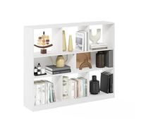 Furinno DALY Estantería De 8 Cubos, Organizador Horizontal De Almacenamiento, 10,9 X 47,2 X 39,4 Cm, para Sala De Estar, Dormitorio Y Oficina En Casa, Color Blanco
